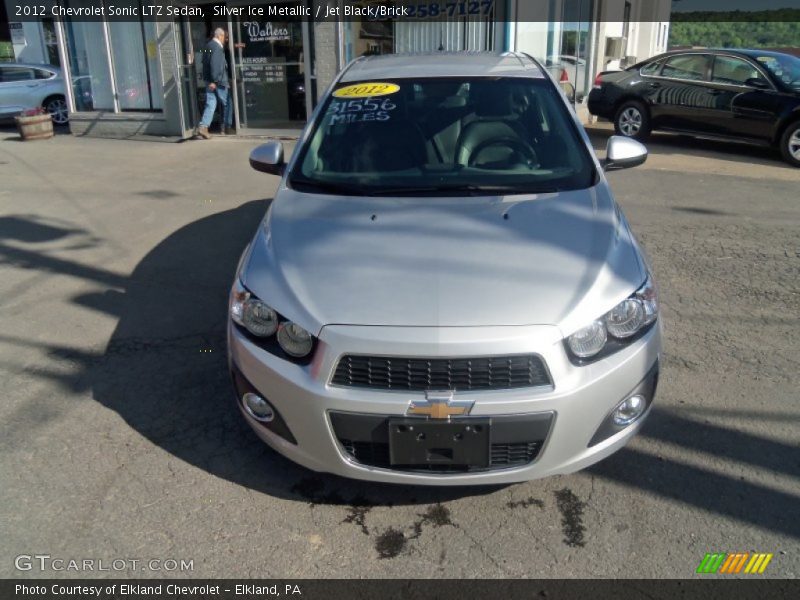 Silver Ice Metallic / Jet Black/Brick 2012 Chevrolet Sonic LTZ Sedan