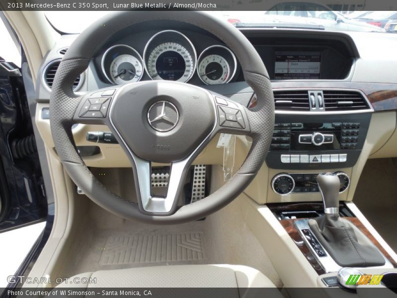Lunar Blue Metallic / Almond/Mocha 2013 Mercedes-Benz C 350 Sport