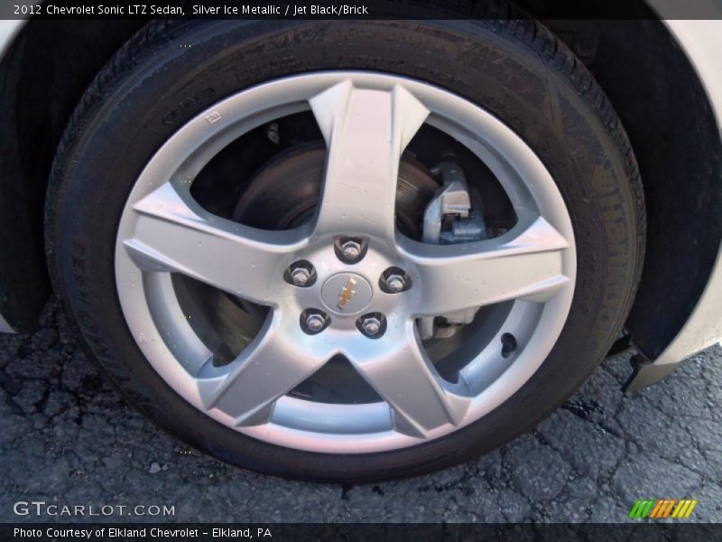 Silver Ice Metallic / Jet Black/Brick 2012 Chevrolet Sonic LTZ Sedan