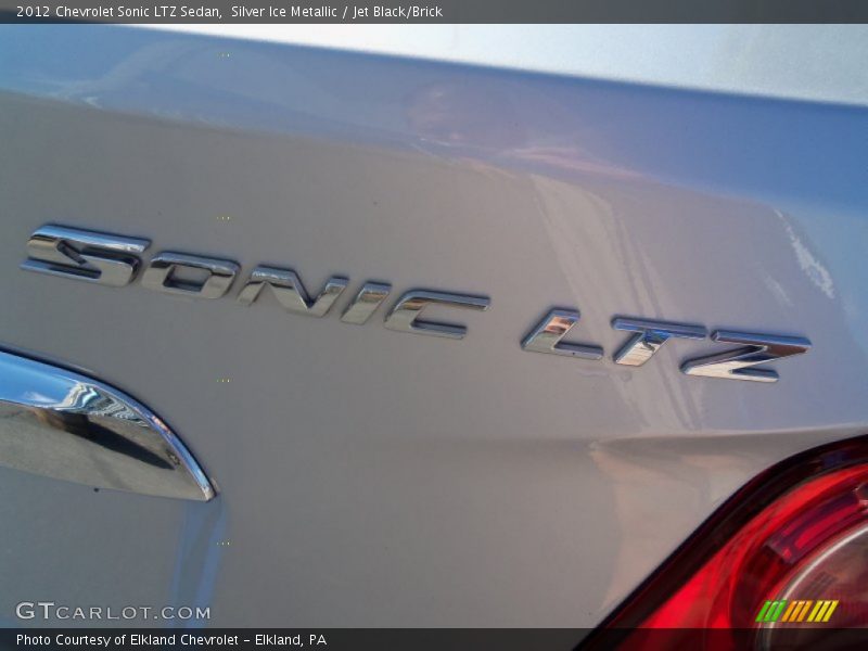 Silver Ice Metallic / Jet Black/Brick 2012 Chevrolet Sonic LTZ Sedan