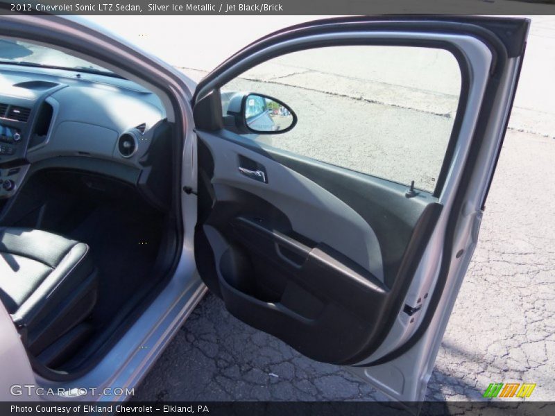 Silver Ice Metallic / Jet Black/Brick 2012 Chevrolet Sonic LTZ Sedan