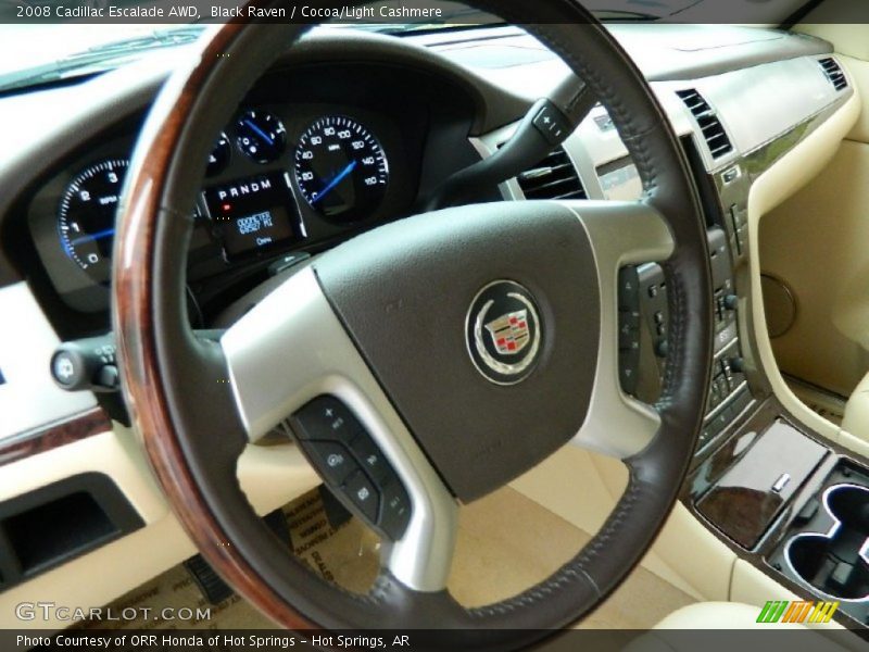 Black Raven / Cocoa/Light Cashmere 2008 Cadillac Escalade AWD