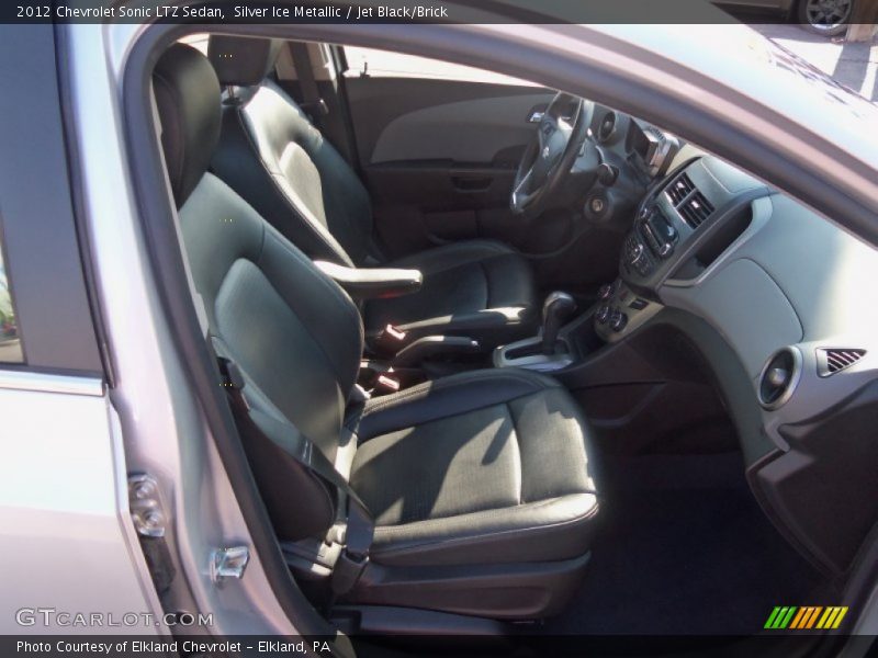 Silver Ice Metallic / Jet Black/Brick 2012 Chevrolet Sonic LTZ Sedan