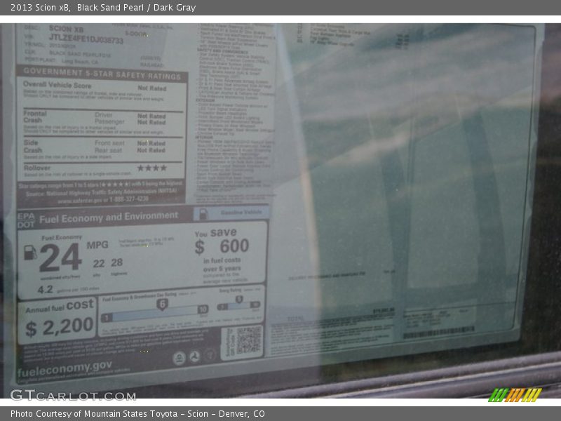 Black Sand Pearl / Dark Gray 2013 Scion xB