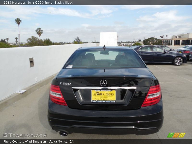 Black / Black 2013 Mercedes-Benz C 250 Sport