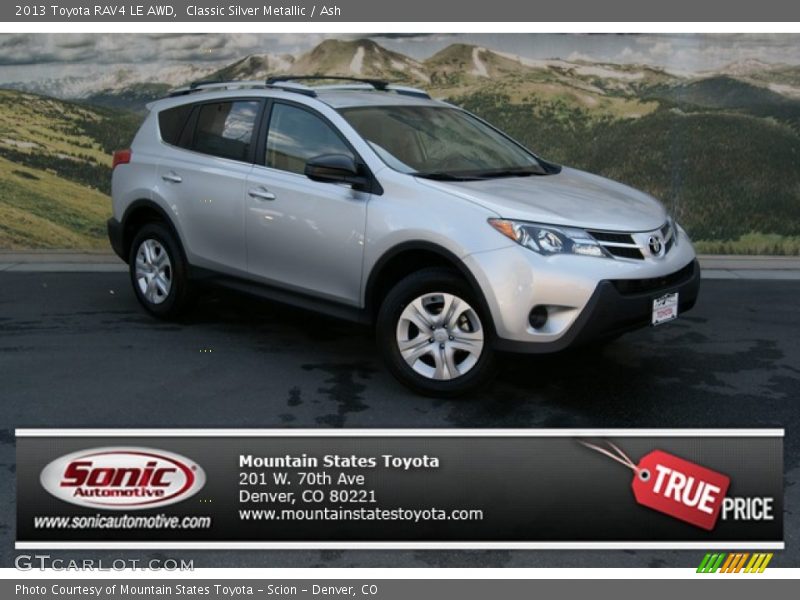 Classic Silver Metallic / Ash 2013 Toyota RAV4 LE AWD