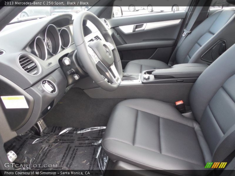 Black / Black 2013 Mercedes-Benz C 250 Sport