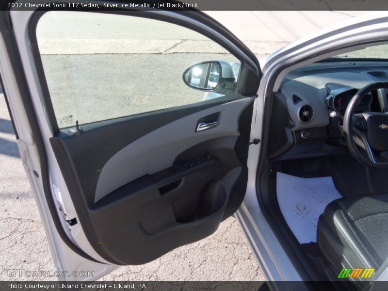 Silver Ice Metallic / Jet Black/Brick 2012 Chevrolet Sonic LTZ Sedan