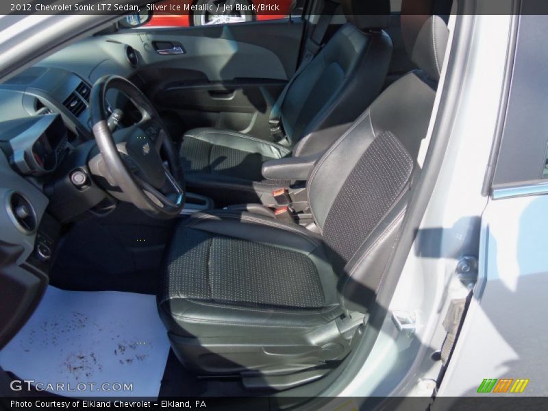 Silver Ice Metallic / Jet Black/Brick 2012 Chevrolet Sonic LTZ Sedan