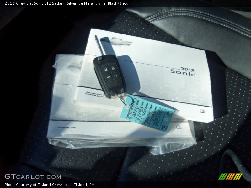 Silver Ice Metallic / Jet Black/Brick 2012 Chevrolet Sonic LTZ Sedan