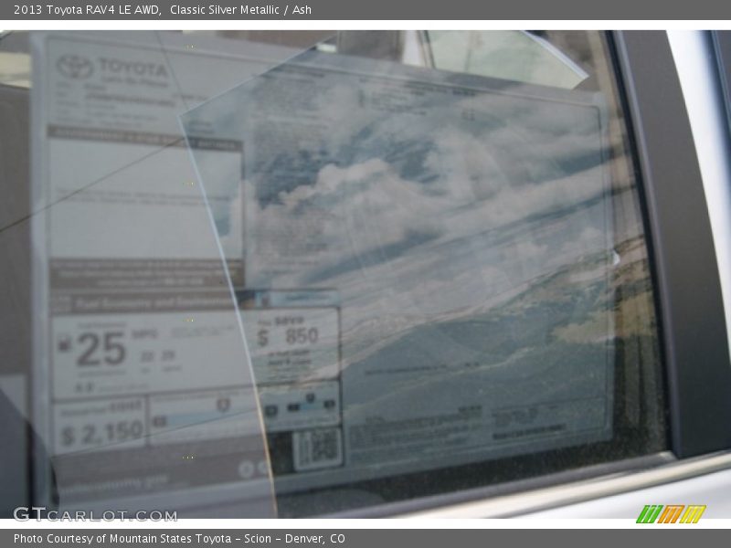 Classic Silver Metallic / Ash 2013 Toyota RAV4 LE AWD