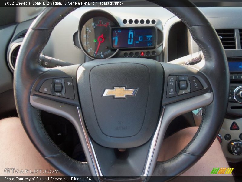 Silver Ice Metallic / Jet Black/Brick 2012 Chevrolet Sonic LTZ Sedan