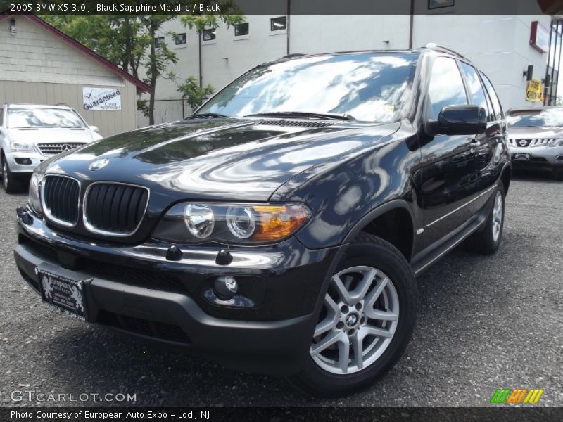Black Sapphire Metallic / Black 2005 BMW X5 3.0i