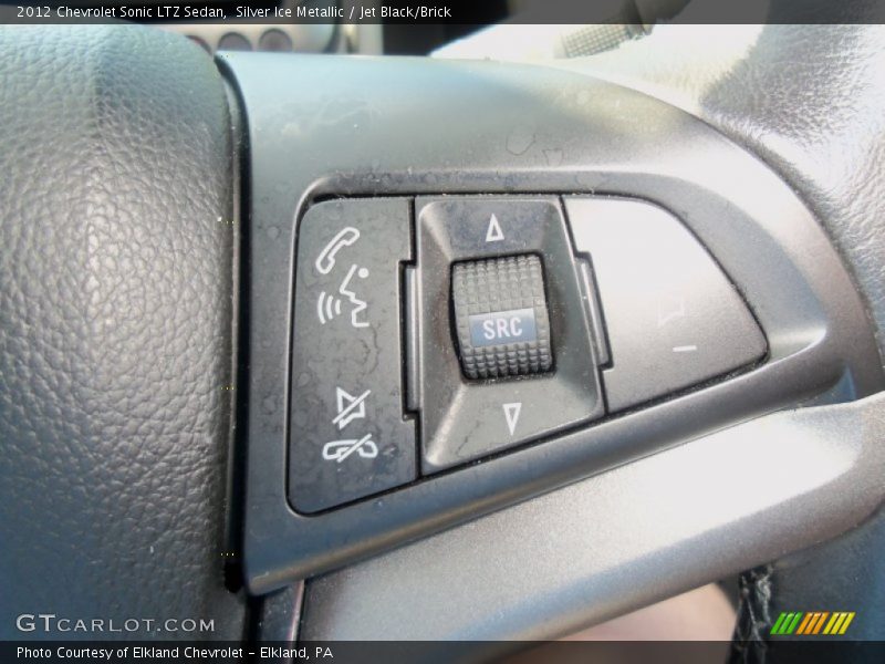 Silver Ice Metallic / Jet Black/Brick 2012 Chevrolet Sonic LTZ Sedan