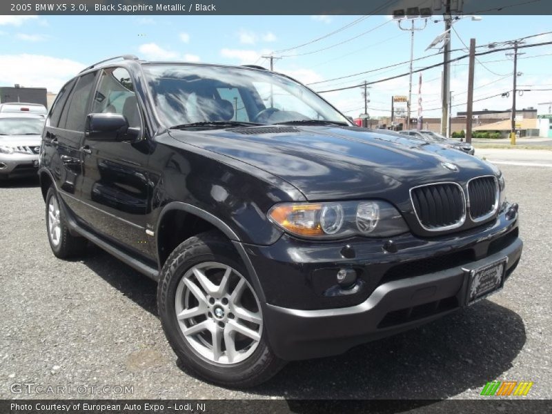 Black Sapphire Metallic / Black 2005 BMW X5 3.0i