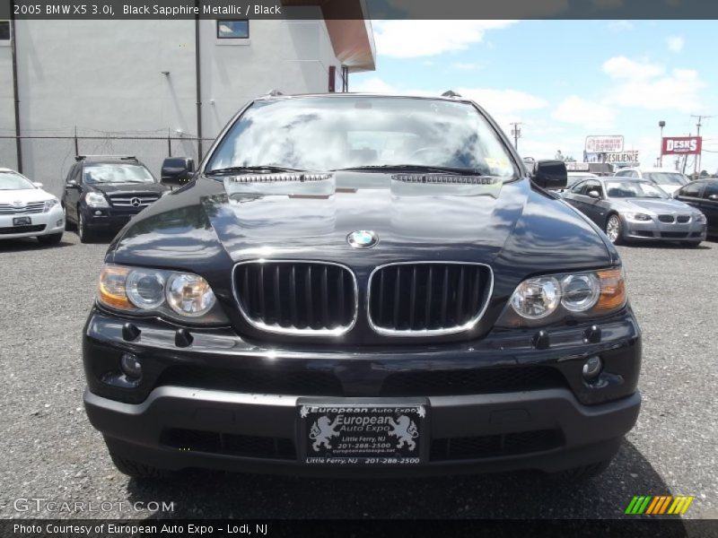 Black Sapphire Metallic / Black 2005 BMW X5 3.0i