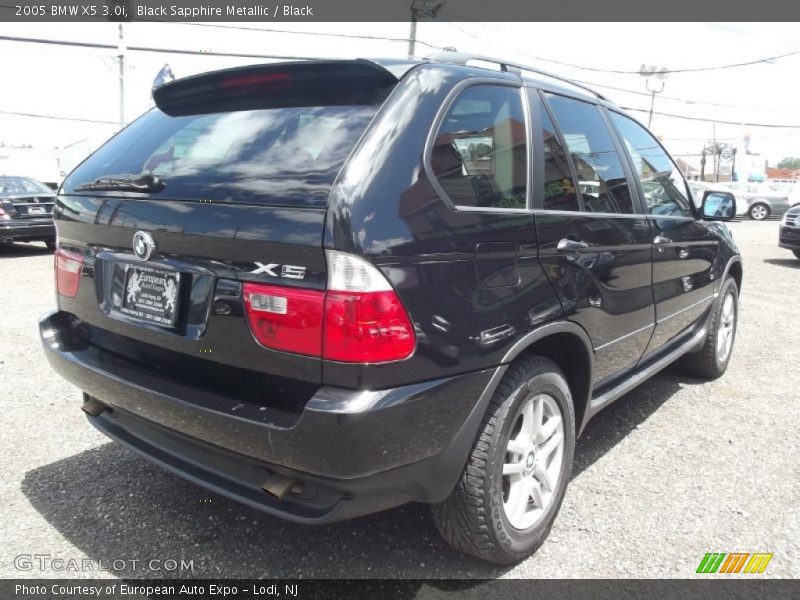 Black Sapphire Metallic / Black 2005 BMW X5 3.0i