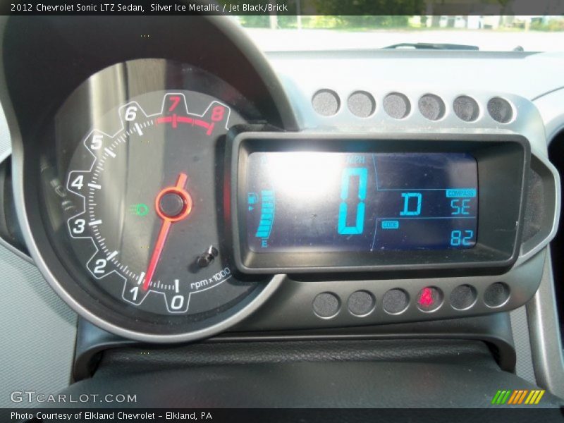 Silver Ice Metallic / Jet Black/Brick 2012 Chevrolet Sonic LTZ Sedan