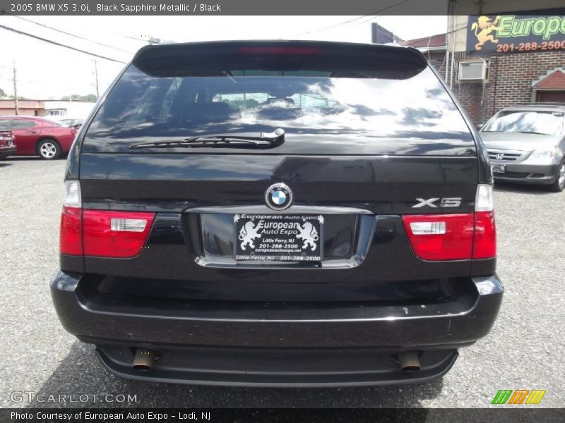 Black Sapphire Metallic / Black 2005 BMW X5 3.0i