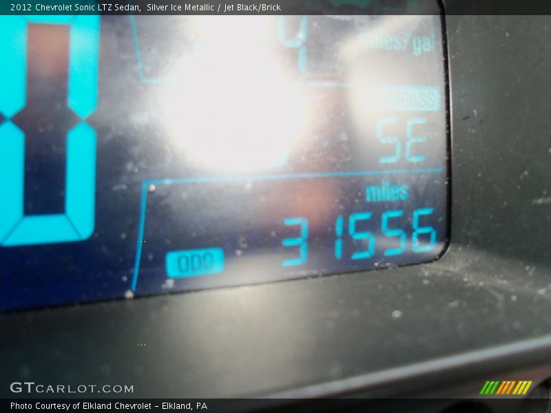 Silver Ice Metallic / Jet Black/Brick 2012 Chevrolet Sonic LTZ Sedan