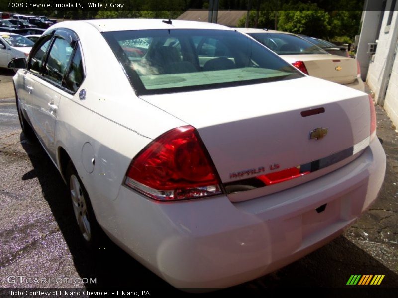 White / Gray 2008 Chevrolet Impala LS
