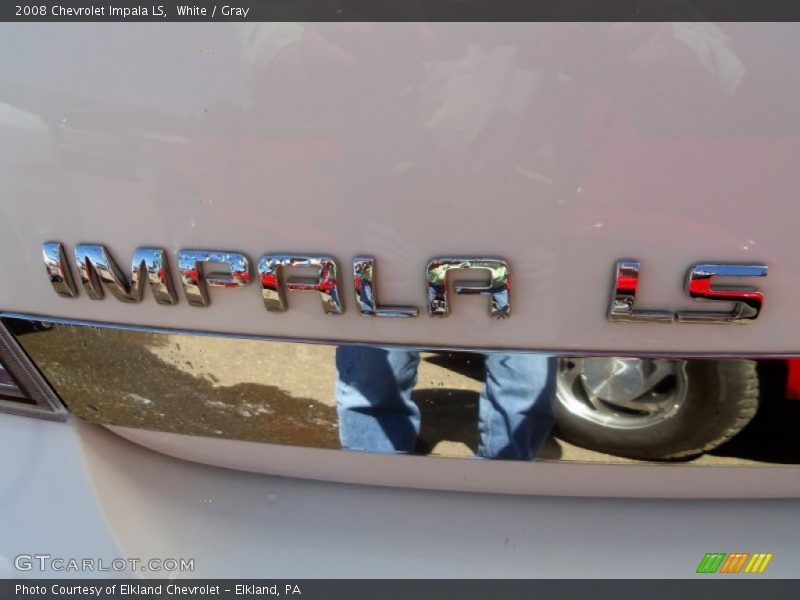 White / Gray 2008 Chevrolet Impala LS
