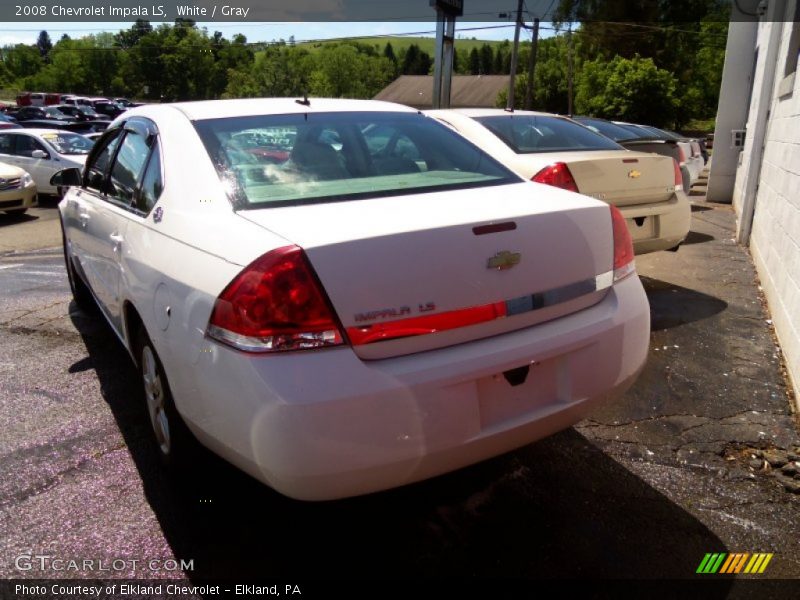 White / Gray 2008 Chevrolet Impala LS