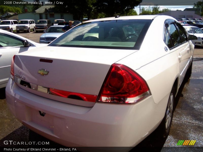 White / Gray 2008 Chevrolet Impala LS