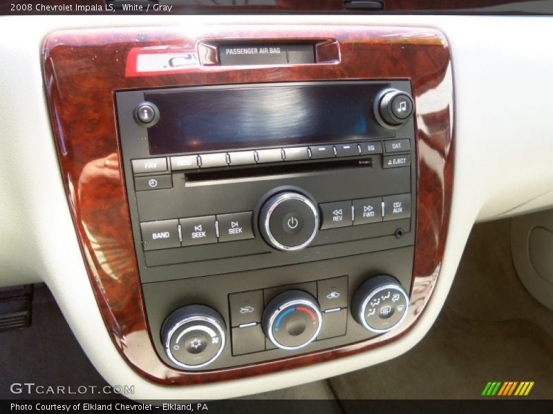 White / Gray 2008 Chevrolet Impala LS