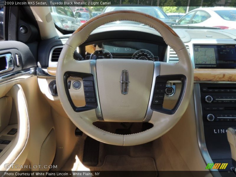 Tuxedo Black Metallic / Light Camel 2009 Lincoln MKS Sedan