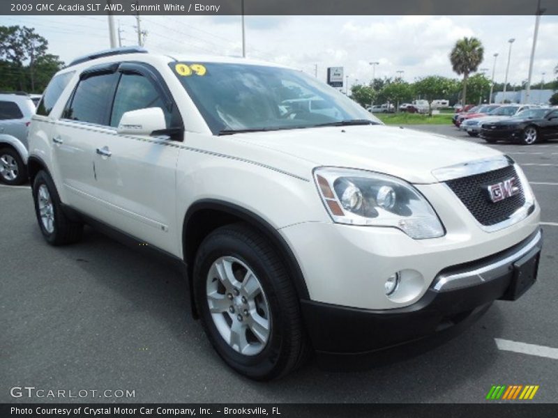 Summit White / Ebony 2009 GMC Acadia SLT AWD