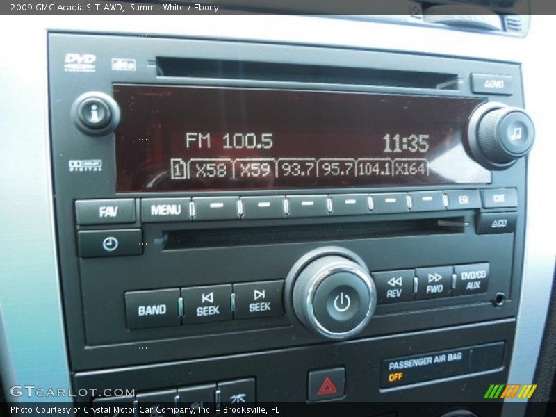 Summit White / Ebony 2009 GMC Acadia SLT AWD