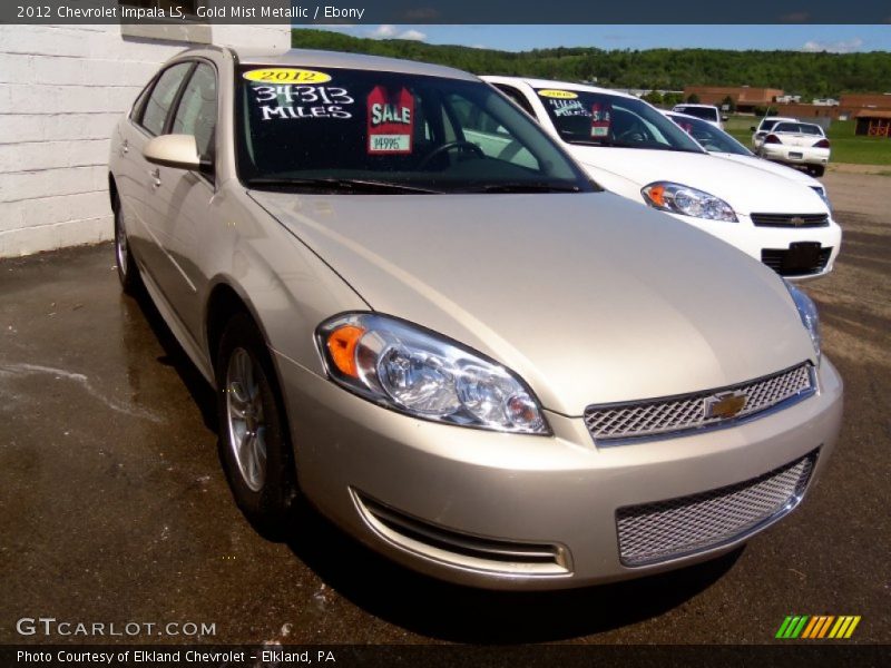 Gold Mist Metallic / Ebony 2012 Chevrolet Impala LS