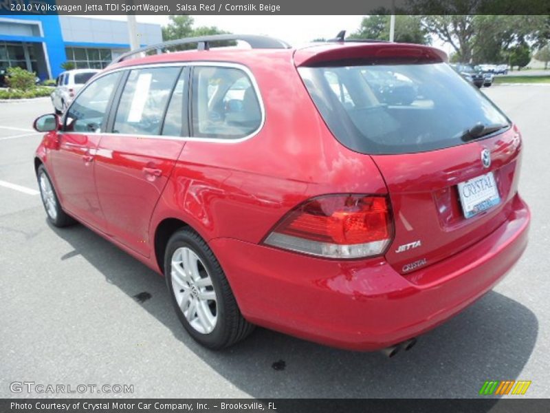Salsa Red / Cornsilk Beige 2010 Volkswagen Jetta TDI SportWagen