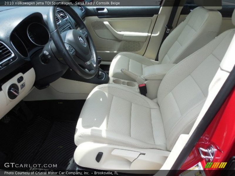 Salsa Red / Cornsilk Beige 2010 Volkswagen Jetta TDI SportWagen