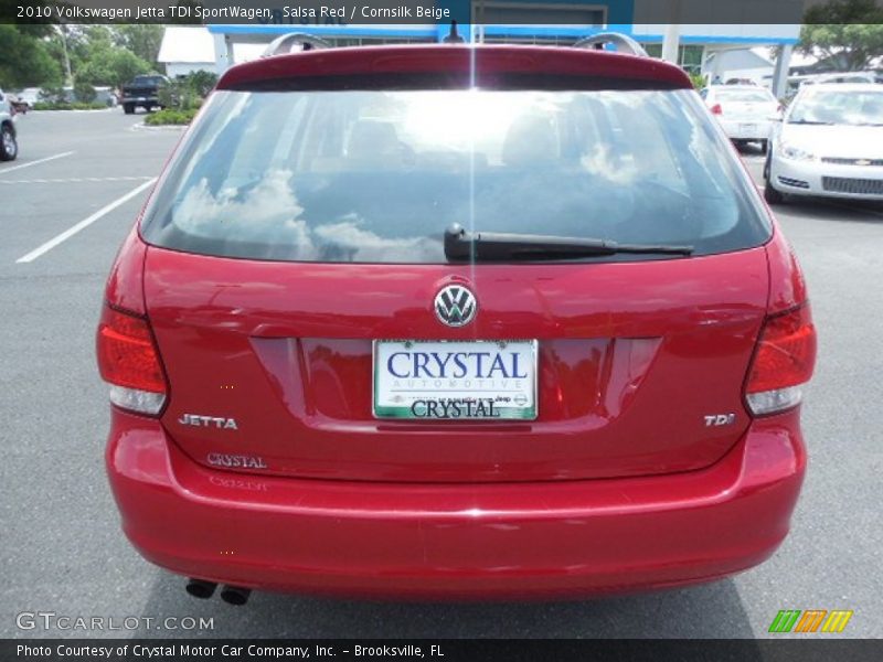 Salsa Red / Cornsilk Beige 2010 Volkswagen Jetta TDI SportWagen