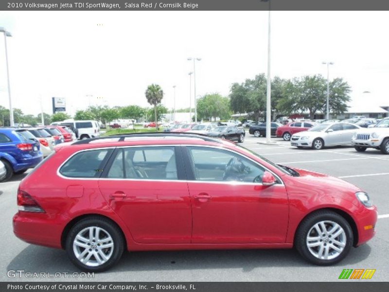 Salsa Red / Cornsilk Beige 2010 Volkswagen Jetta TDI SportWagen