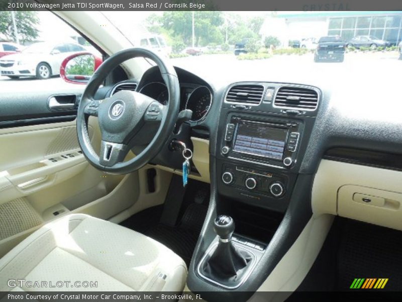 Salsa Red / Cornsilk Beige 2010 Volkswagen Jetta TDI SportWagen