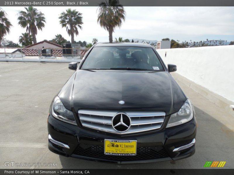 Black / Black 2013 Mercedes-Benz C 250 Sport