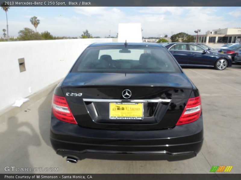 Black / Black 2013 Mercedes-Benz C 250 Sport