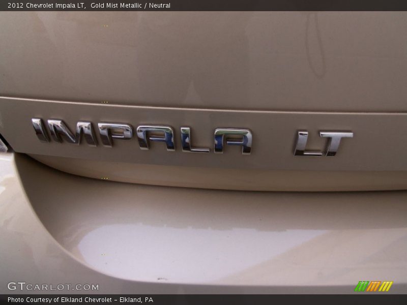 Gold Mist Metallic / Neutral 2012 Chevrolet Impala LT