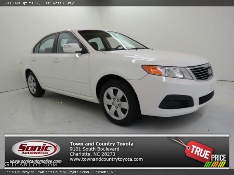 Clear White / Gray 2010 Kia Optima LX
