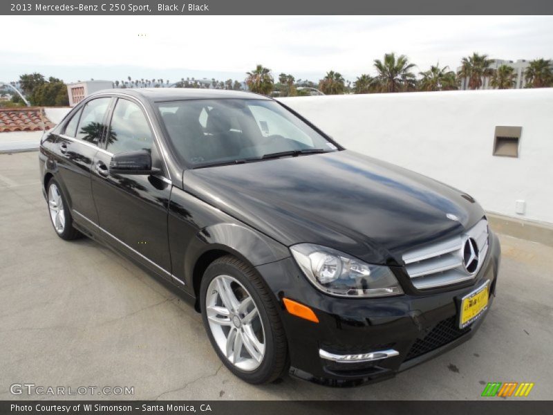 Black / Black 2013 Mercedes-Benz C 250 Sport