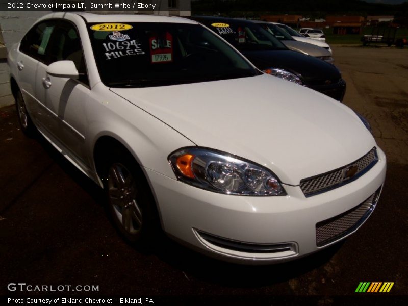 Summit White / Ebony 2012 Chevrolet Impala LT