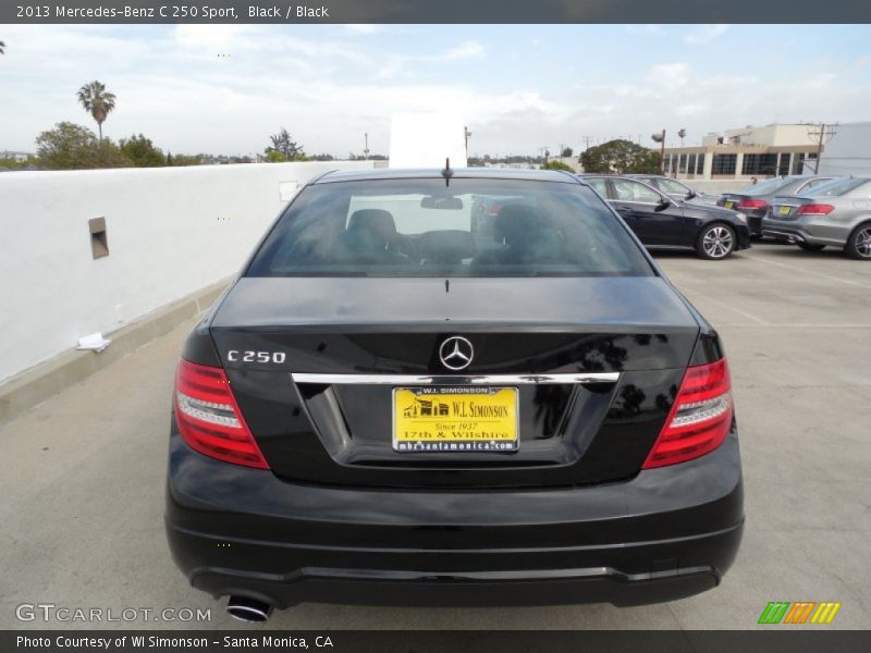 Black / Black 2013 Mercedes-Benz C 250 Sport