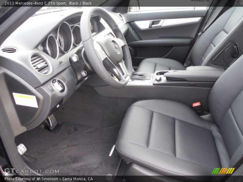 Black / Black 2013 Mercedes-Benz C 250 Sport