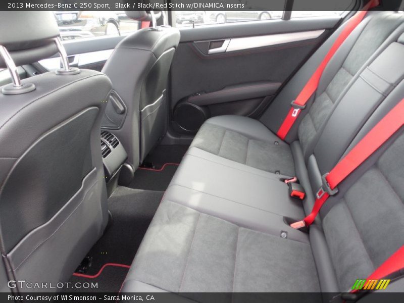 Black / Black/Red Stitch w/DINAMICA Inserts 2013 Mercedes-Benz C 250 Sport