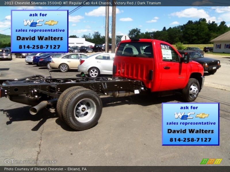Victory Red / Dark Titanium 2013 Chevrolet Silverado 3500HD WT Regular Cab 4x4 Chassis
