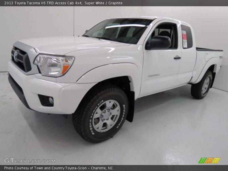 Super White / Graphite 2013 Toyota Tacoma V6 TRD Access Cab 4x4