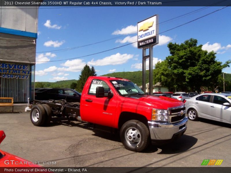 Victory Red / Dark Titanium 2013 Chevrolet Silverado 3500HD WT Regular Cab 4x4 Chassis